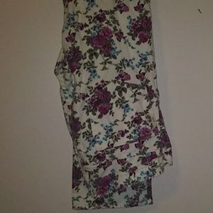 Skinny Floral Jeans